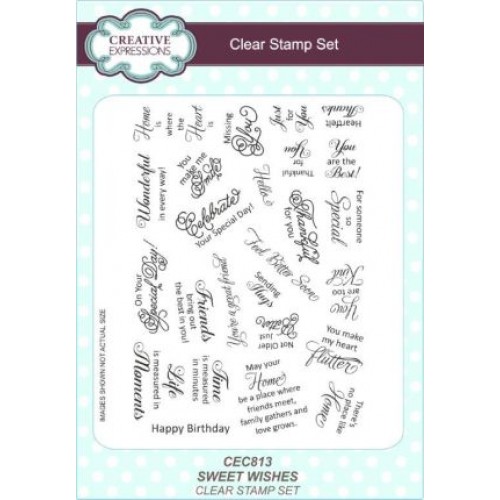 Sweet Wishes - Creative Expressions Clear Stamp Sets CEC813